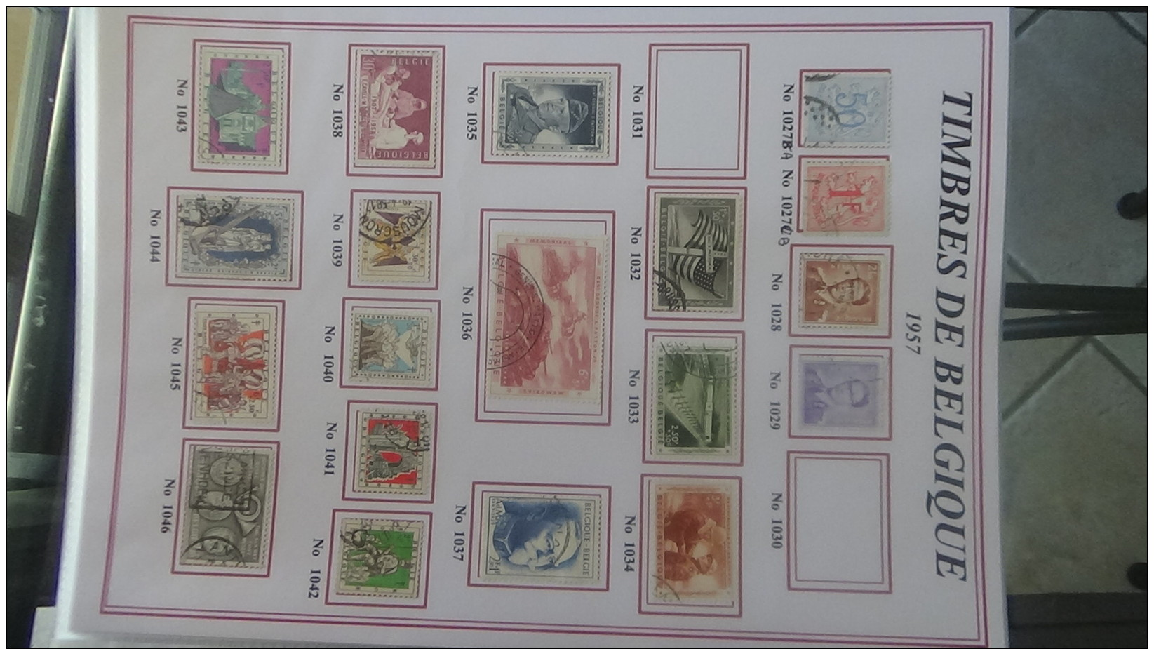 A Classeur de timbres de Belgique * et oblitérés du début au N° 2081 ... A saisir !!!