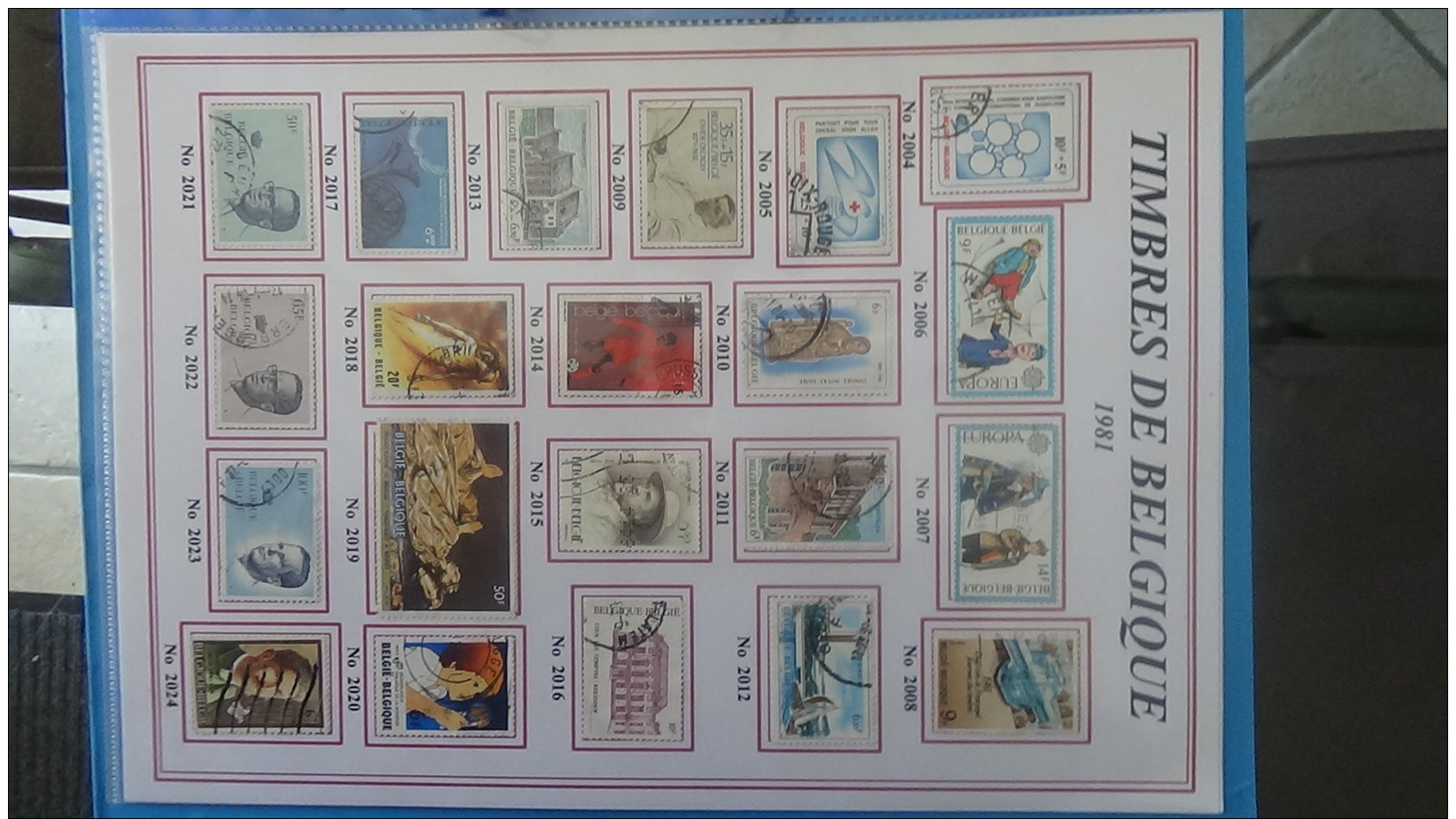 A Classeur de timbres de Belgique * et oblitérés du début au N° 2081 ... A saisir !!!