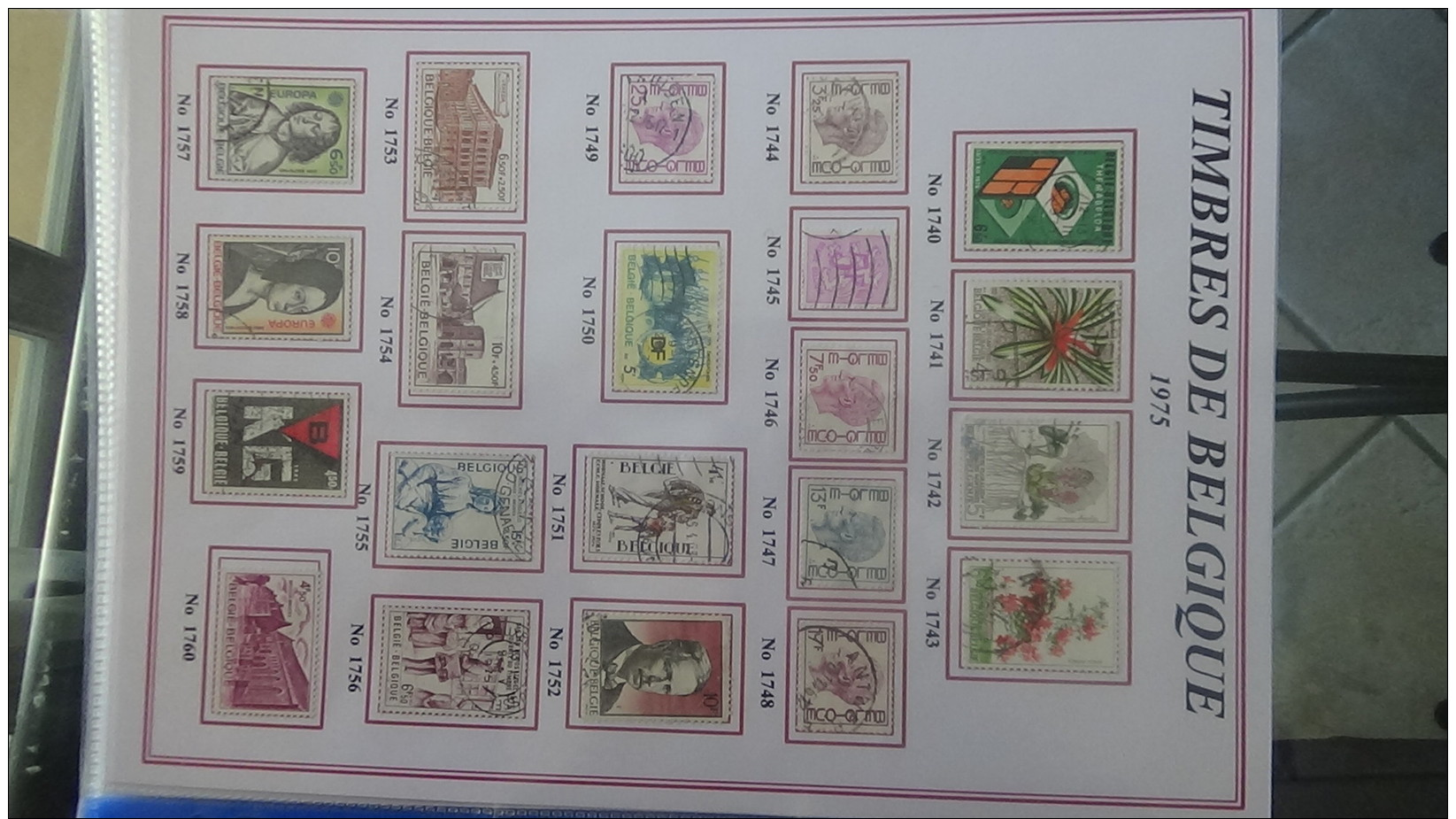 A Classeur de timbres de Belgique * et oblitérés du début au N° 2081 ... A saisir !!!