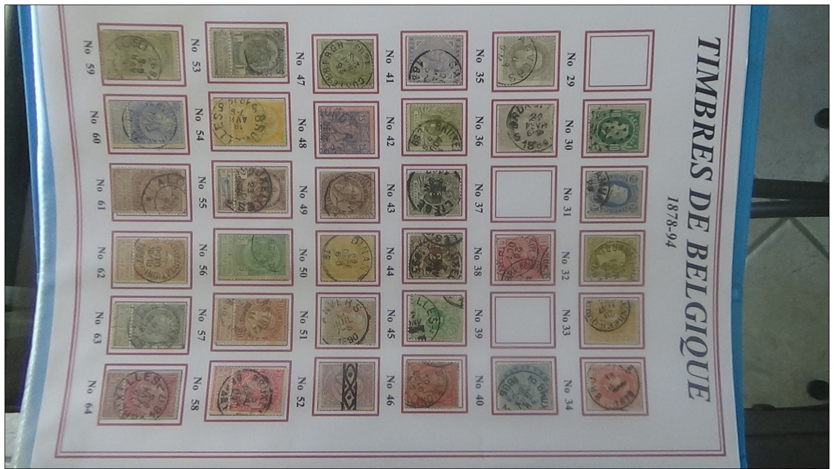 A Classeur de timbres de Belgique * et oblitérés du début au N° 2081 ... A saisir !!!