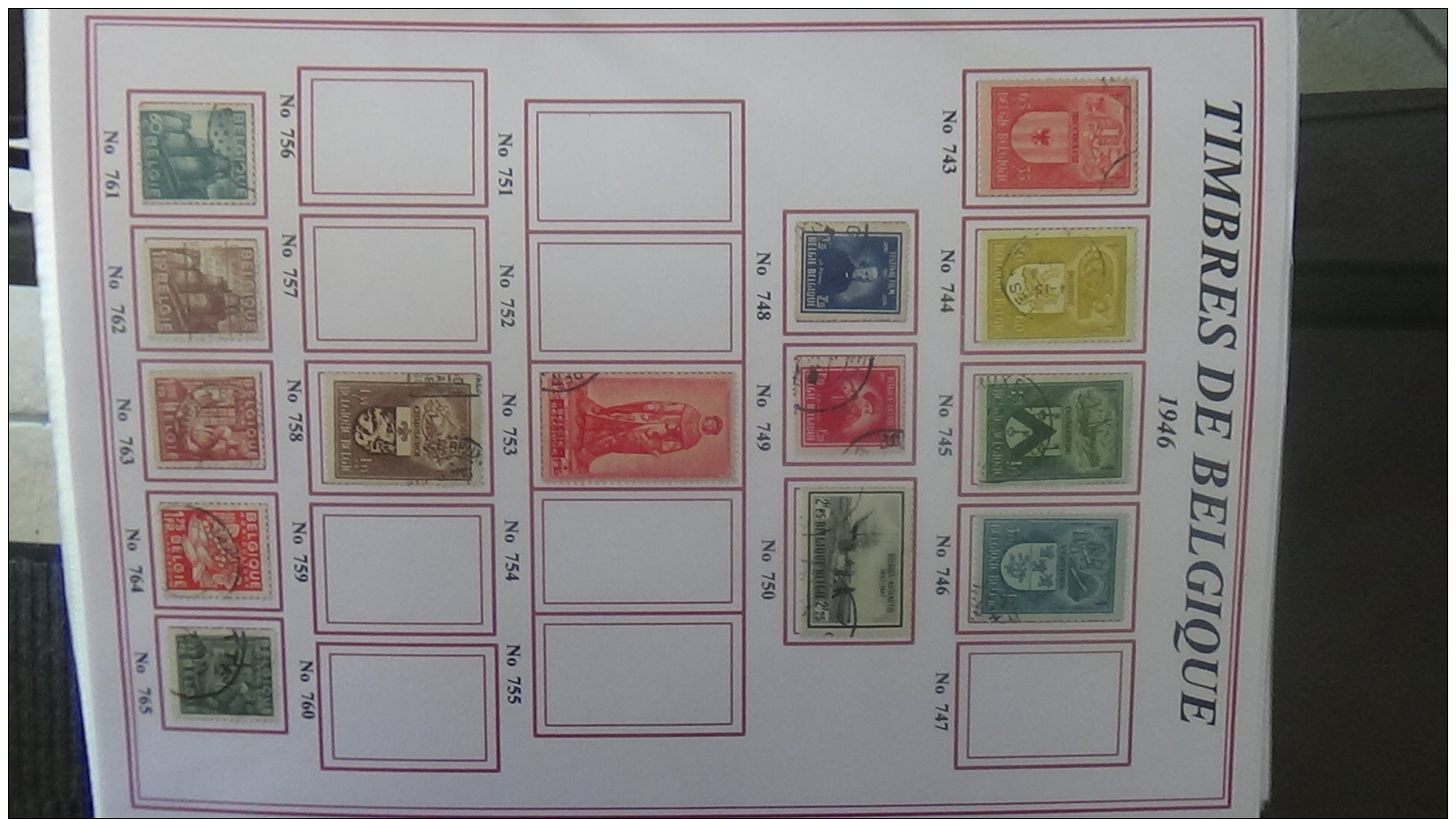 A Classeur de timbres de Belgique * et oblitérés du début au N° 2081 ... A saisir !!!