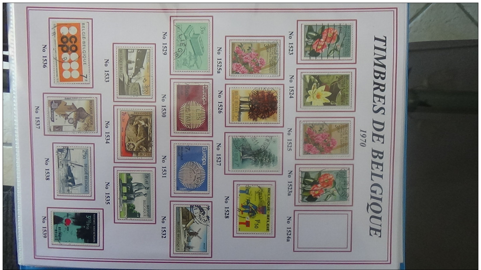 A Classeur de timbres de Belgique * et oblitérés du début au N° 2081 ... A saisir !!!