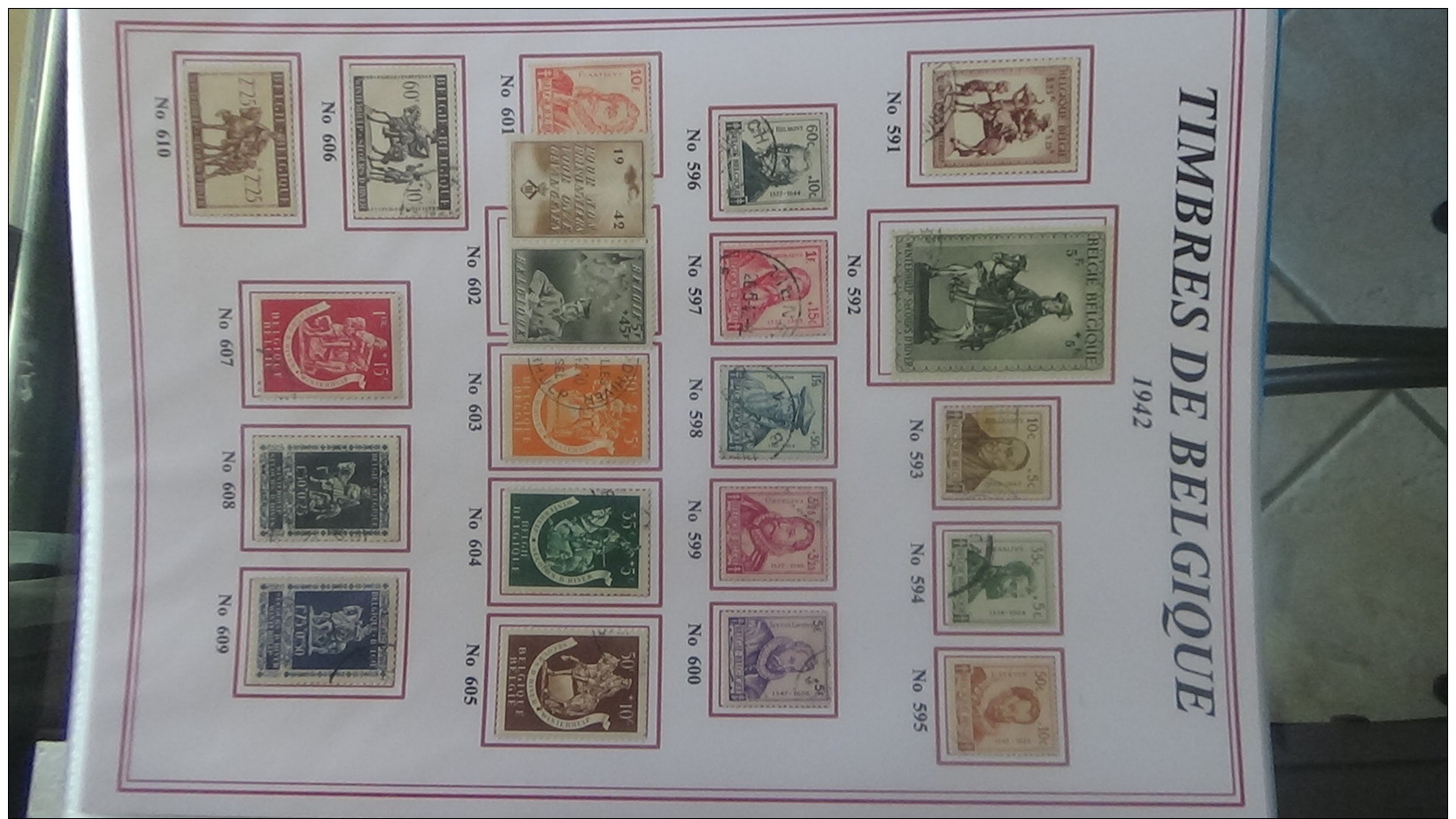 A Classeur de timbres de Belgique * et oblitérés du début au N° 2081 ... A saisir !!!