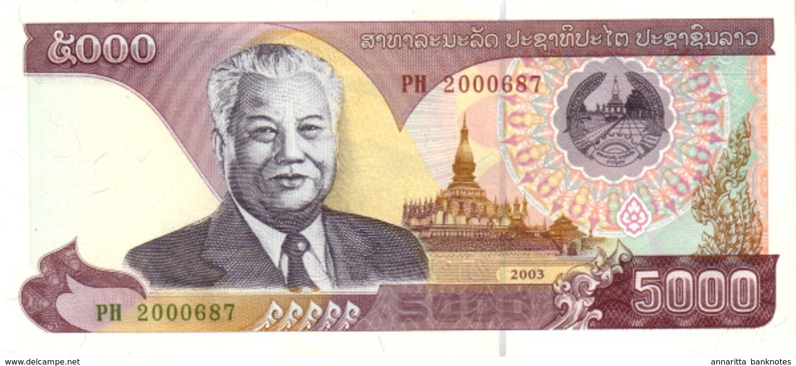 LAOS 5000 KIP 2003 P-34b UNC [ LA511b ] - Laos