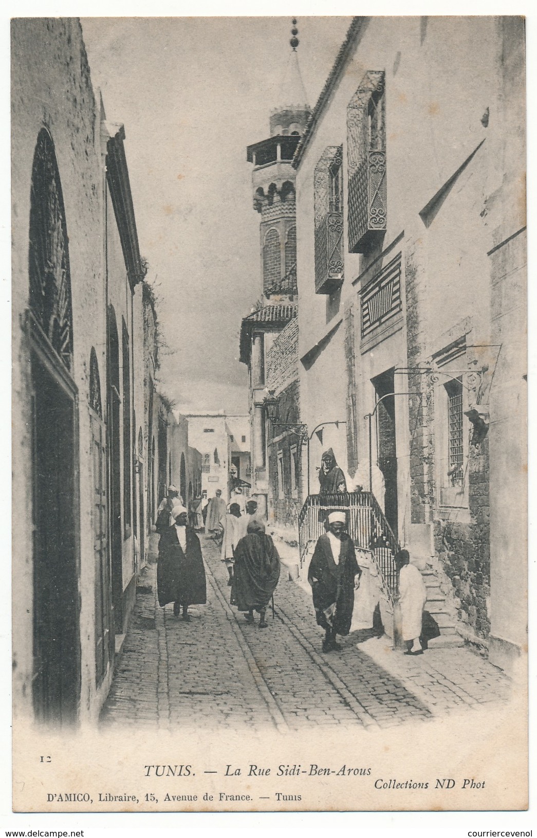 CPA - TUNISIE - TUNIS - La Rue Sidi-Ben-Arous - Tunesien