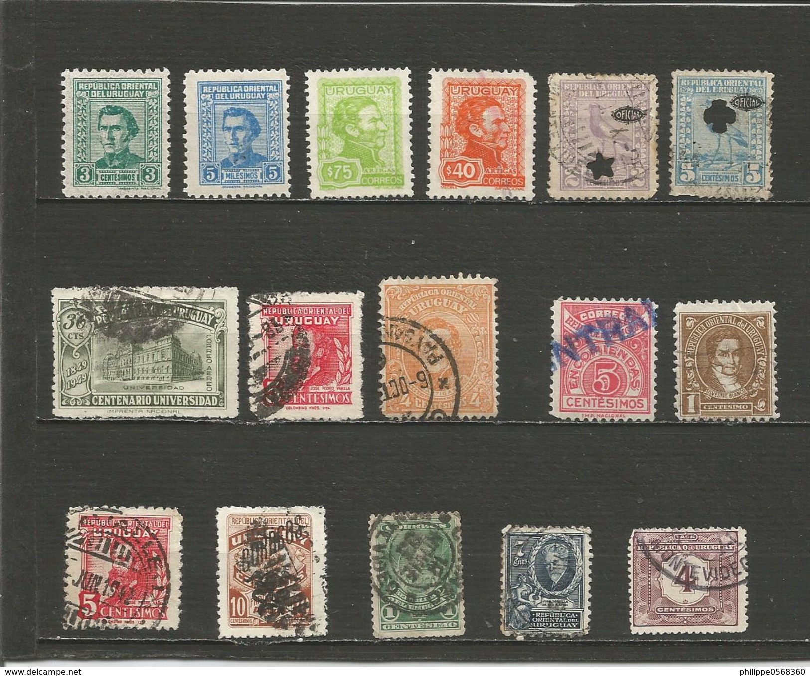 Lot De Timbres Années Diverses - Uruguay