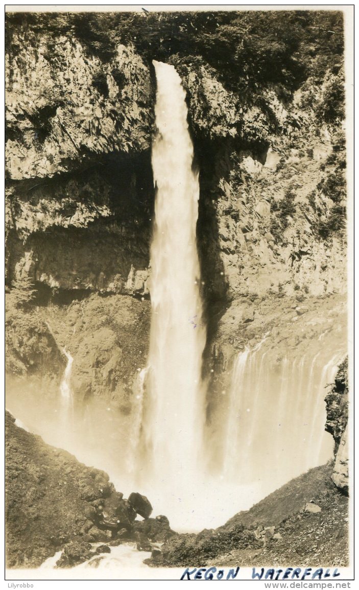 JAPAN - Untited - Hand Written Kegon Waterfall -  Rear Imprint 1952 RPPC - Nikko - Andere & Zonder Classificatie