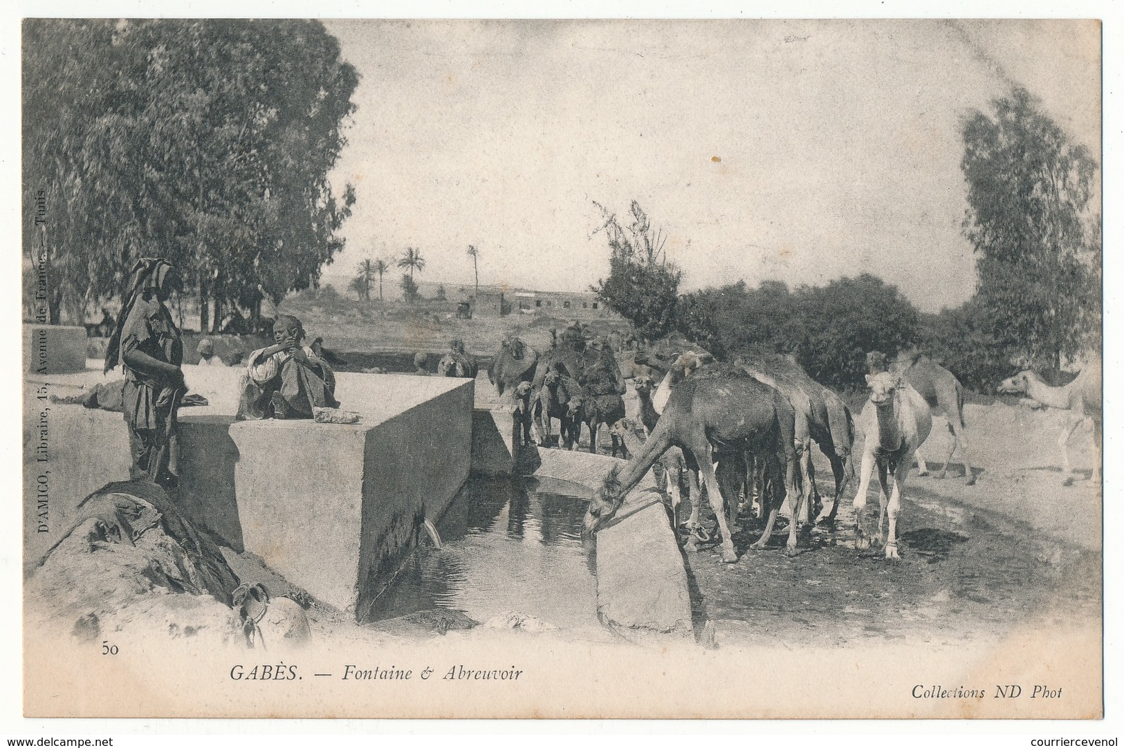 CPA - TUNISIE - Gabès - Fontaine Et Abreuvoir - Tunesien