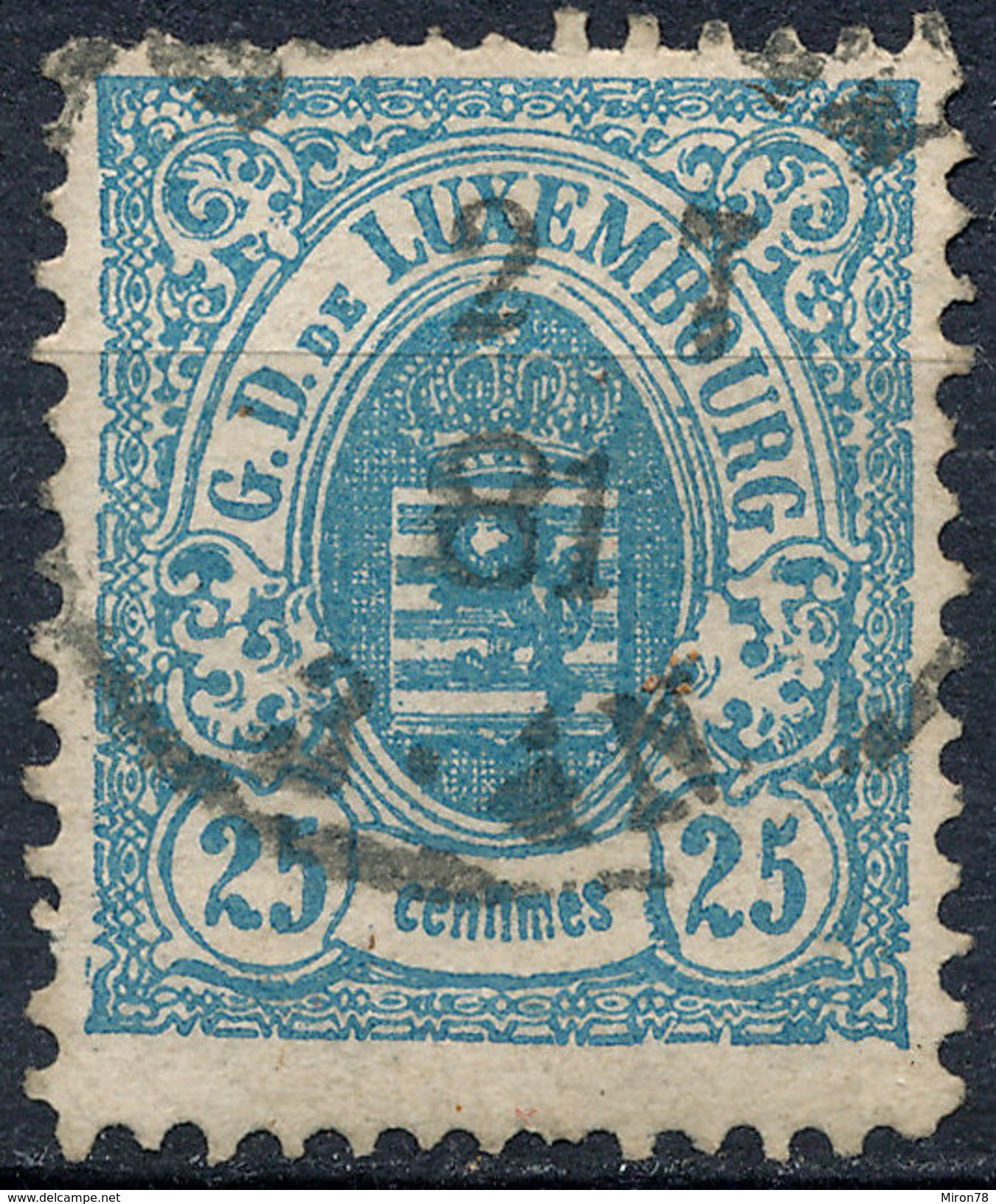 Stamp  Luxembourg 1875-80? 25c Used Lot#4 - 1859-1880 Stemmi