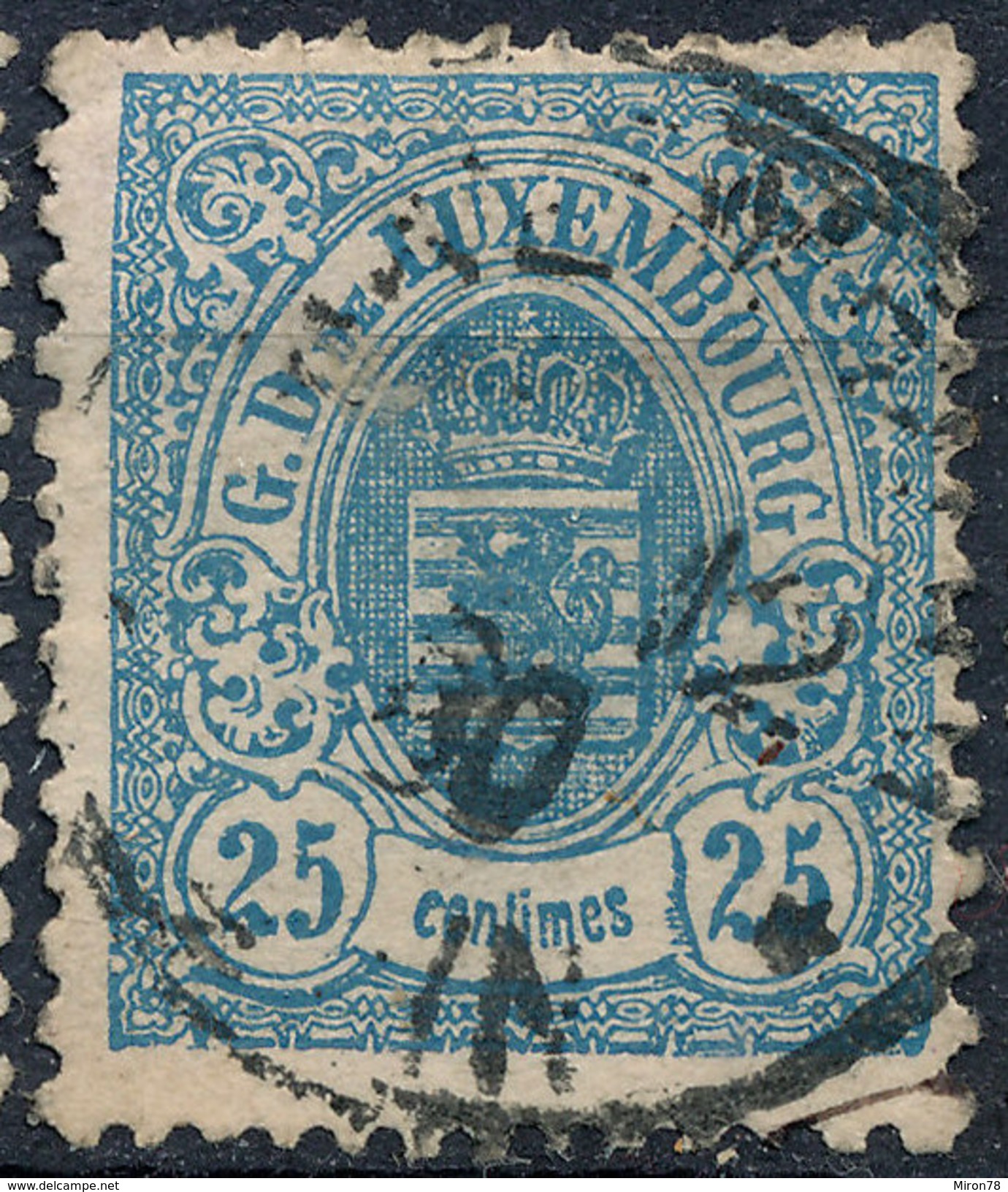Stamp  Luxembourg 1875-80? 25c Used Lot#7 - 1859-1880 Stemmi