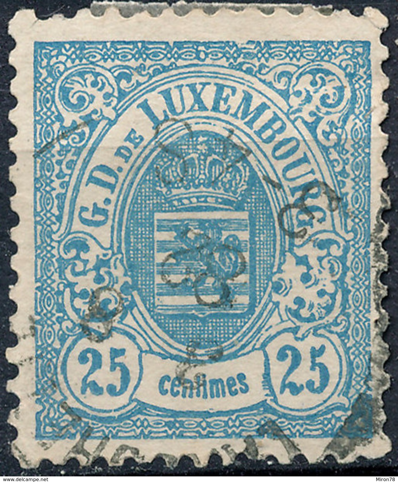 Stamp  Luxembourg 1875-80? 25c Used Lot#9 - 1859-1880 Wappen & Heraldik