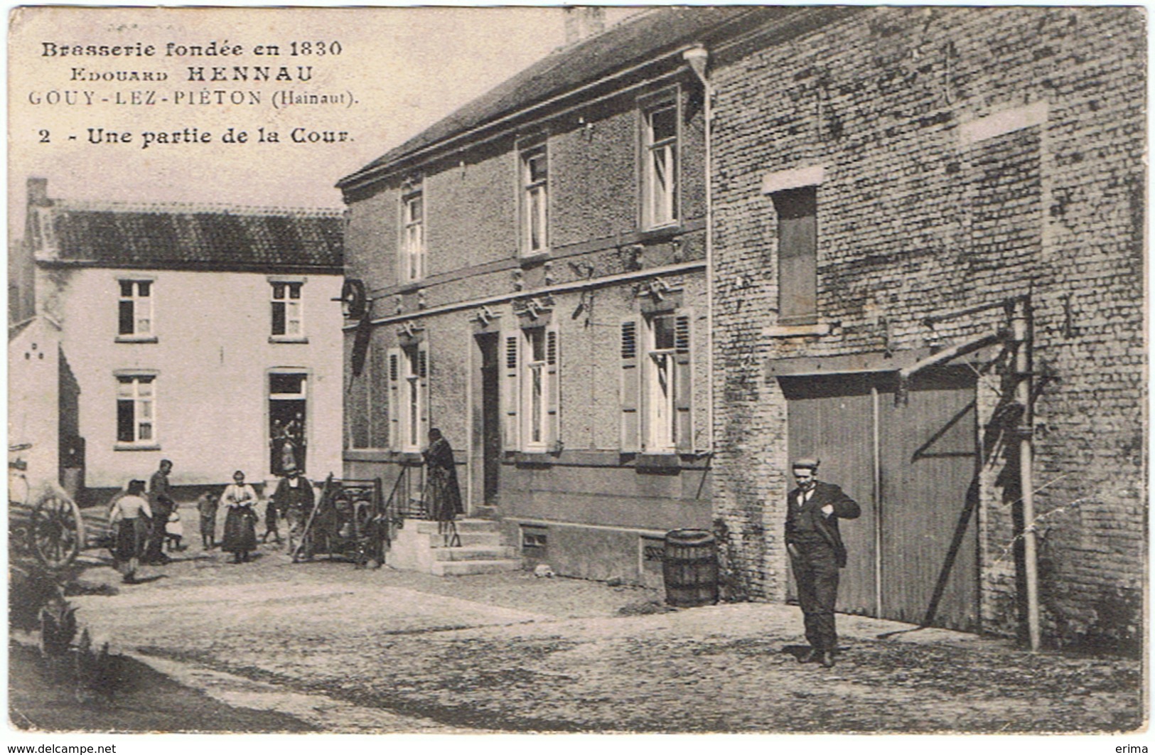 Brasserie Fondée En 1830 Eduard Hennau Gouy-Lez-Pieton - Courcelles