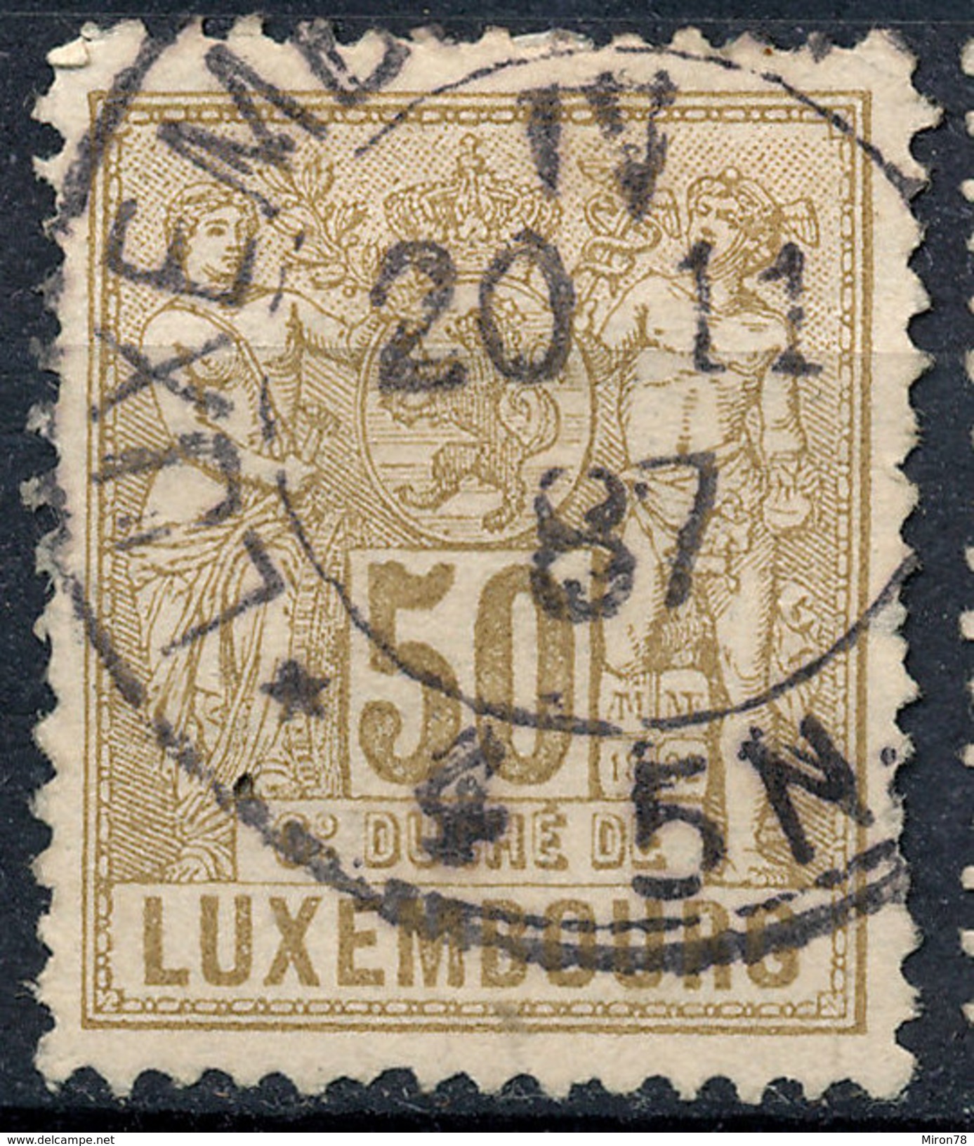 Stamp  Luxembourg 1882  50c  Used Lot#38 - 1859-1880 Armoiries