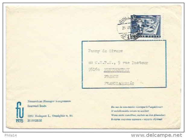ENVELOPPE BUDAPEST HONGRIE / 1978 POUR LA FRANCE - Postmark Collection