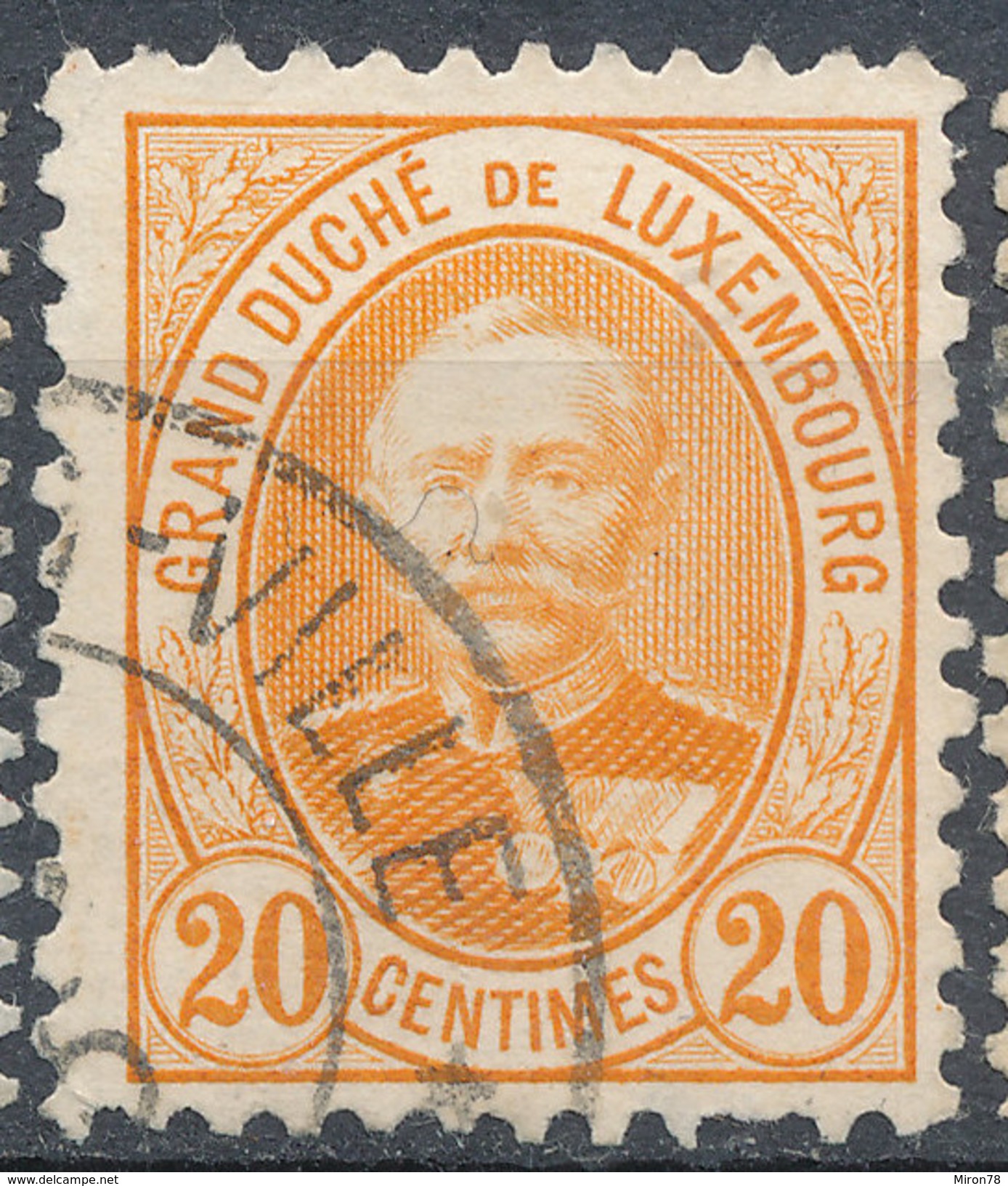 Stamp  Luxembourg 1891  20c Used Lot#71 - 1859-1880 Wappen & Heraldik