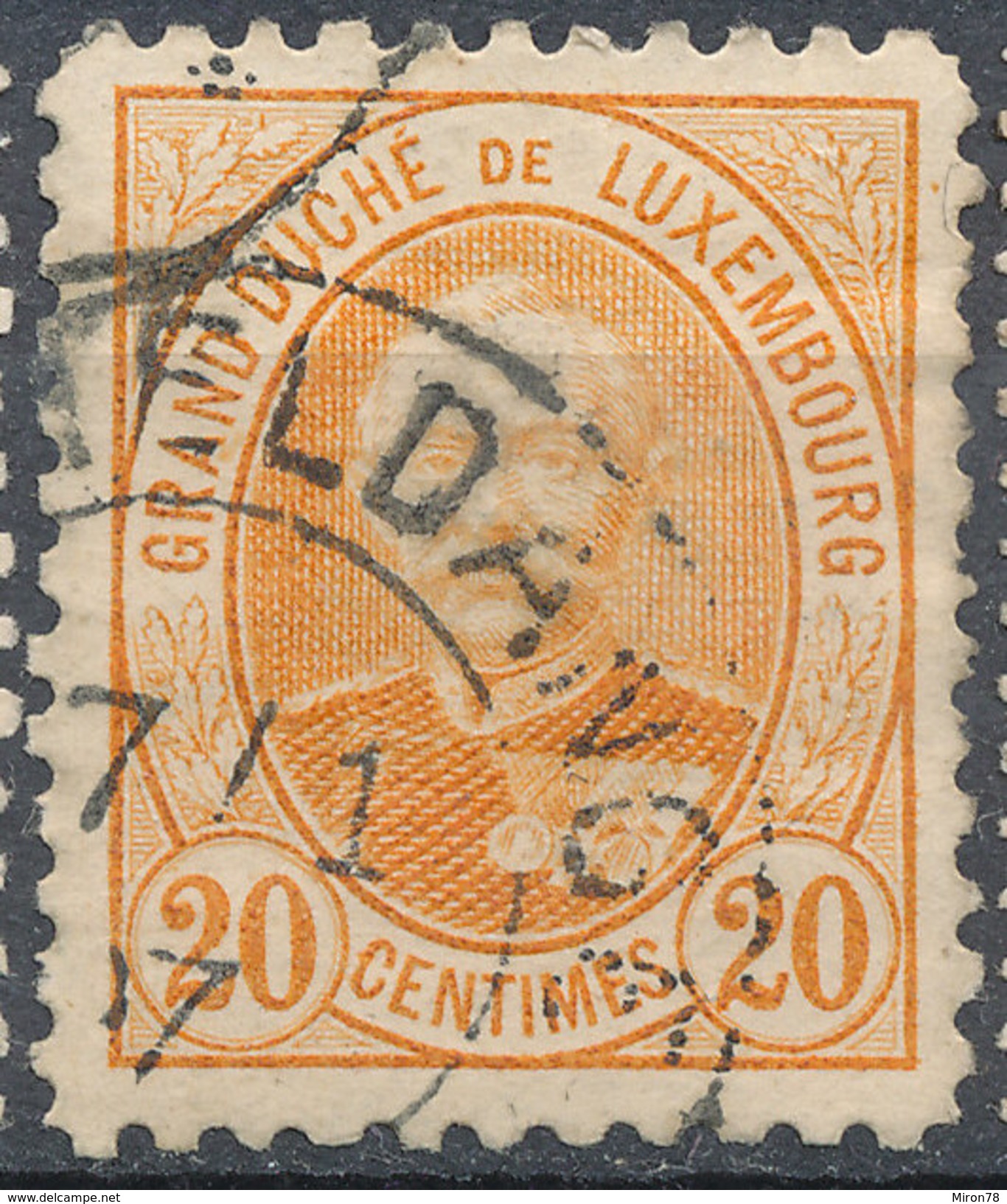 Stamp  Luxembourg 1891  20c Used Lot#72 - 1859-1880 Wappen & Heraldik