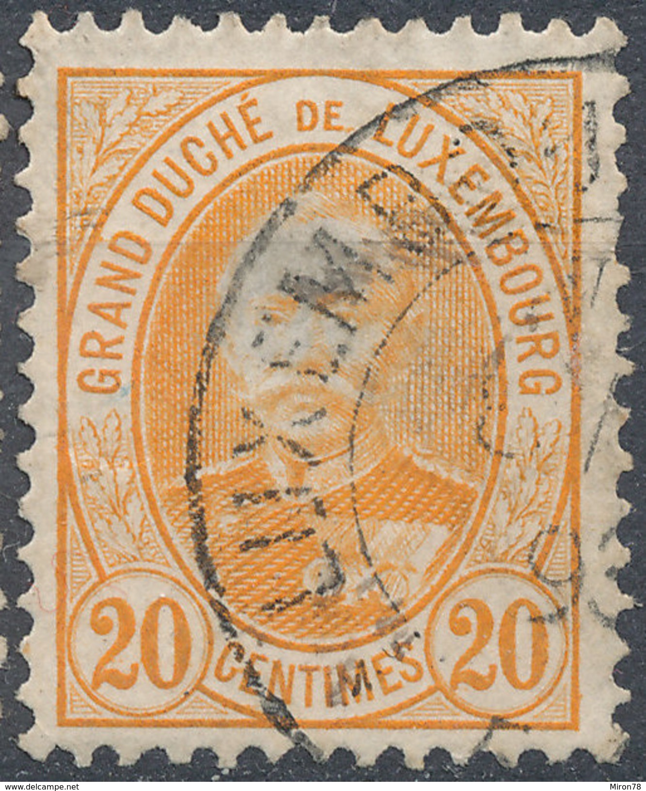 Stamp  Luxembourg 1891  20c Used Lot#73 - 1859-1880 Wappen & Heraldik