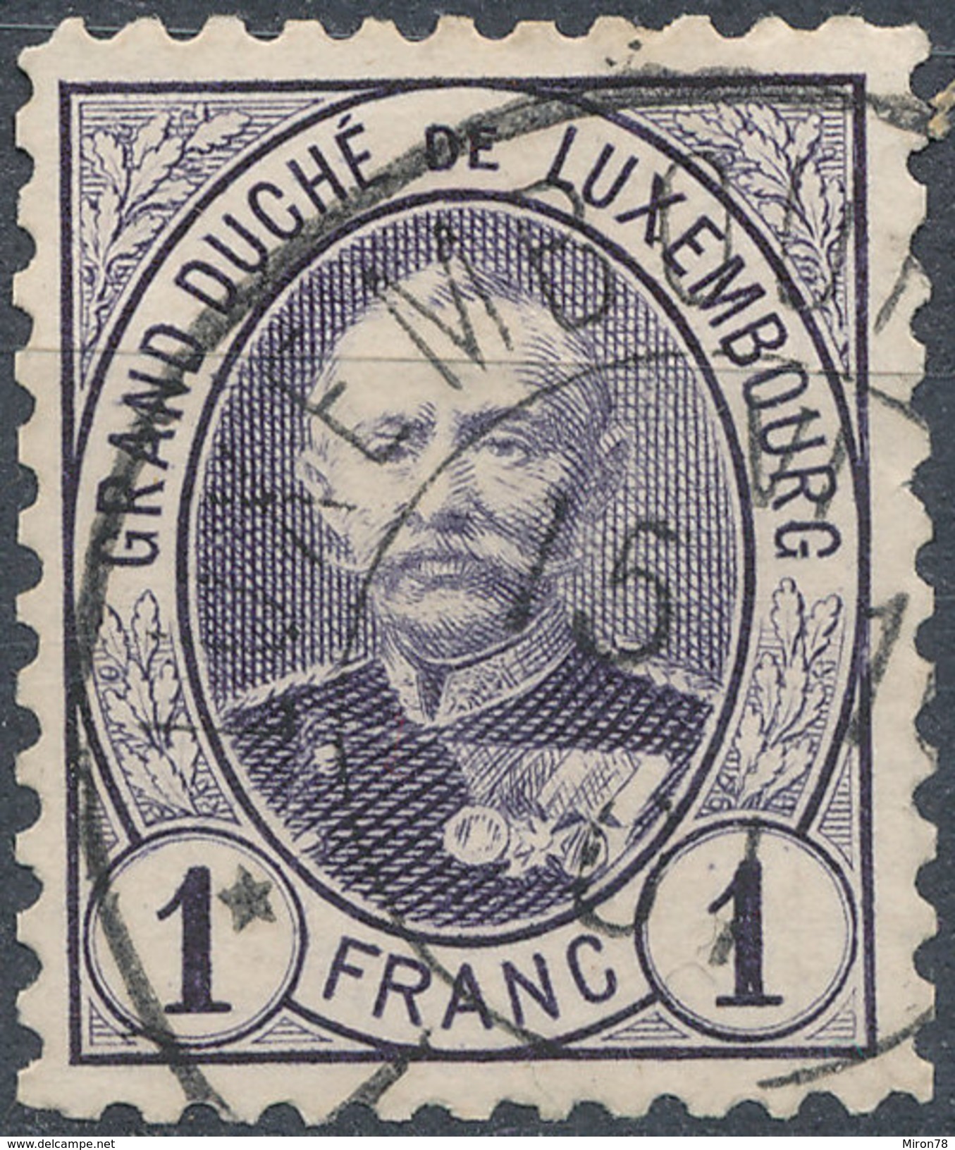 Stamp  Luxembourg 1891  1fr Used Lot#86 - 1859-1880 Armoiries