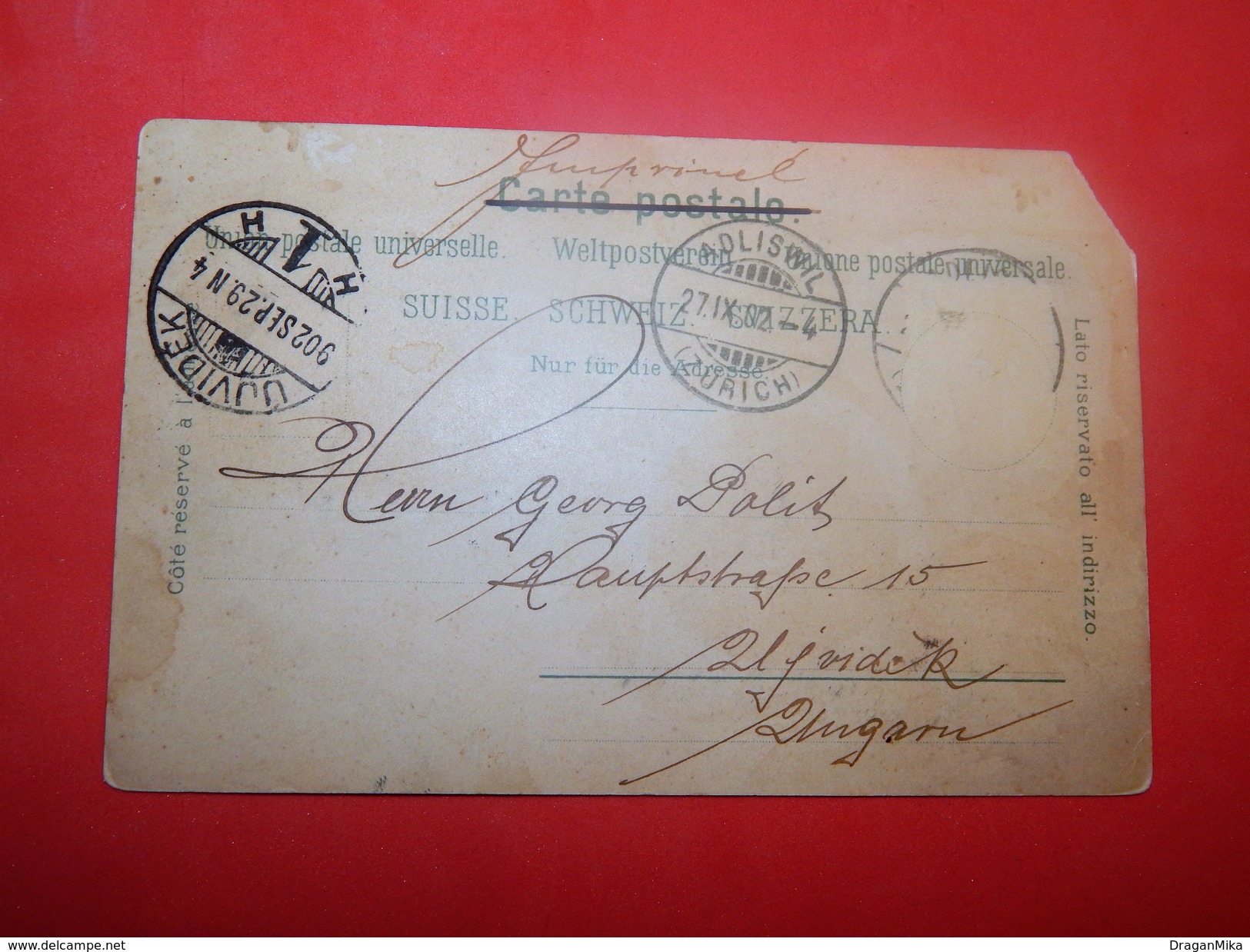 Adliswil, Switzerland, Circulated 1902. Years,  Lito? - Adliswil