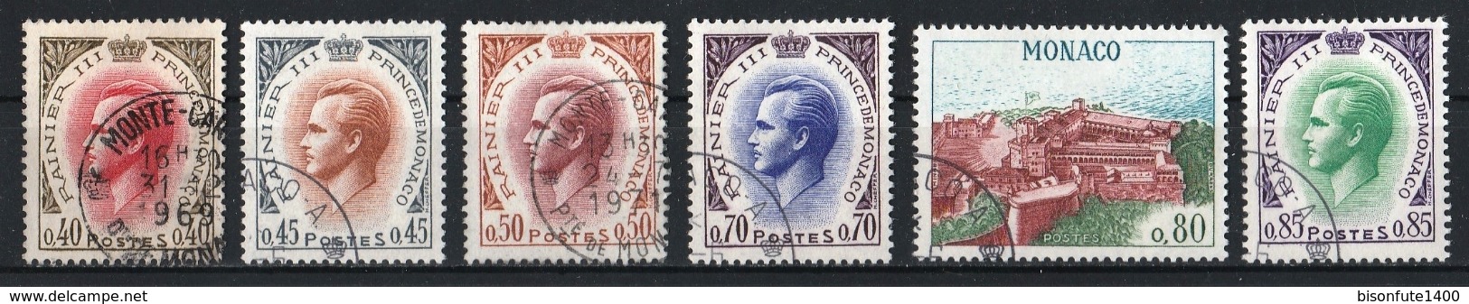 Monaco 1969 : Timbres Yvert & Tellier N° 772 à 778. - Usados