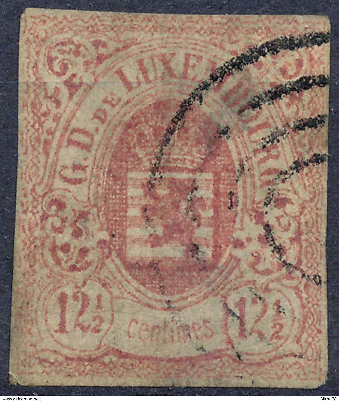 Stamp  Luxembourg 1859 12 1/2c Used Lot#17 - 1852 Guillermo III