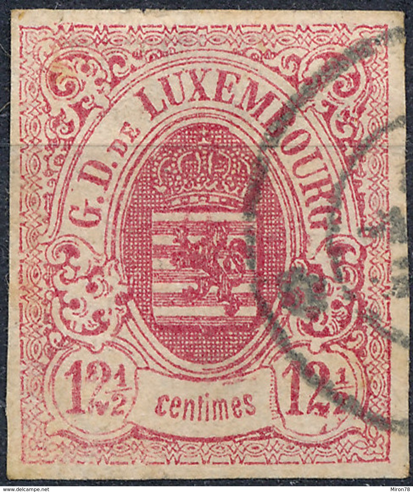 Stamp  Luxembourg 1859 12 1/2c Used Lot#18 - 1852 William III