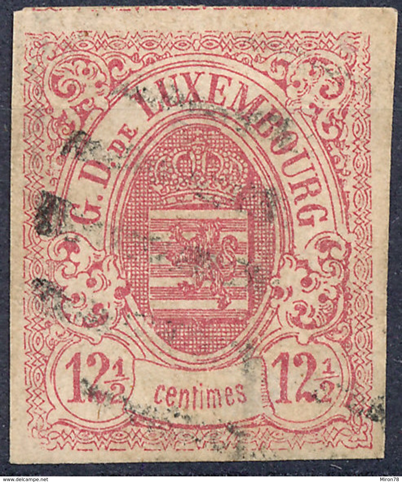 Stamp  Luxembourg 1859 12 1/2c Used Lot#20 - 1852 Guillaume III