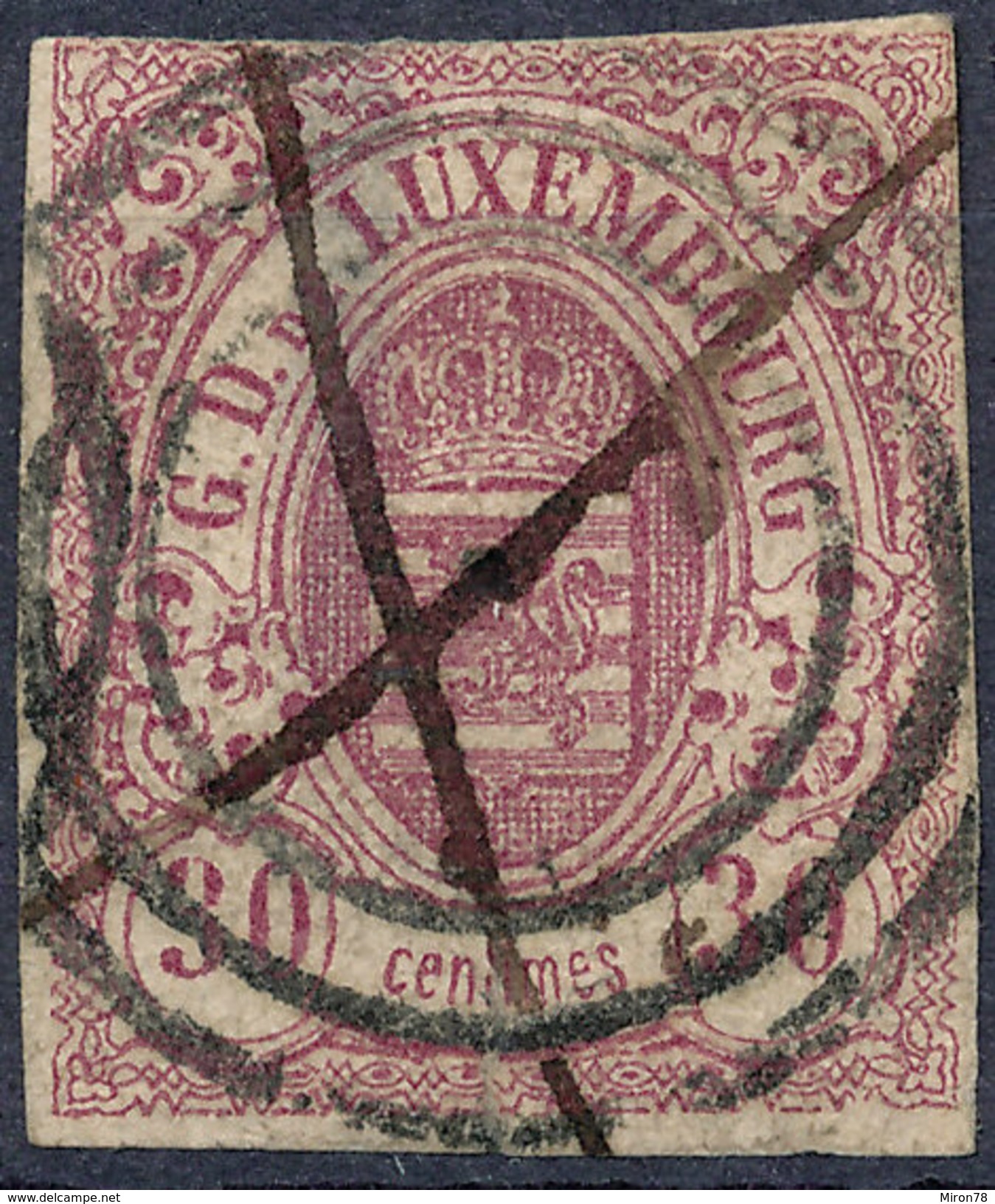 Stamp  Luxembourg 1859 30c Used Lot#24 - 1852 William III