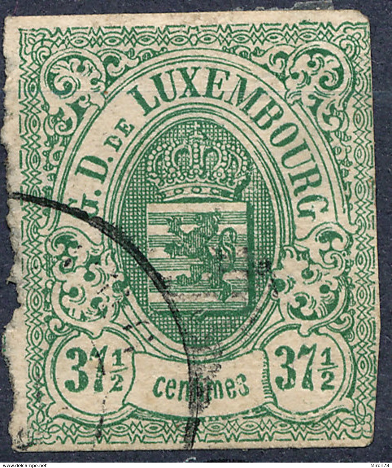 Stamp  Luxembourg 1859 37 1/2c Used Lot#28 - 1852 William III