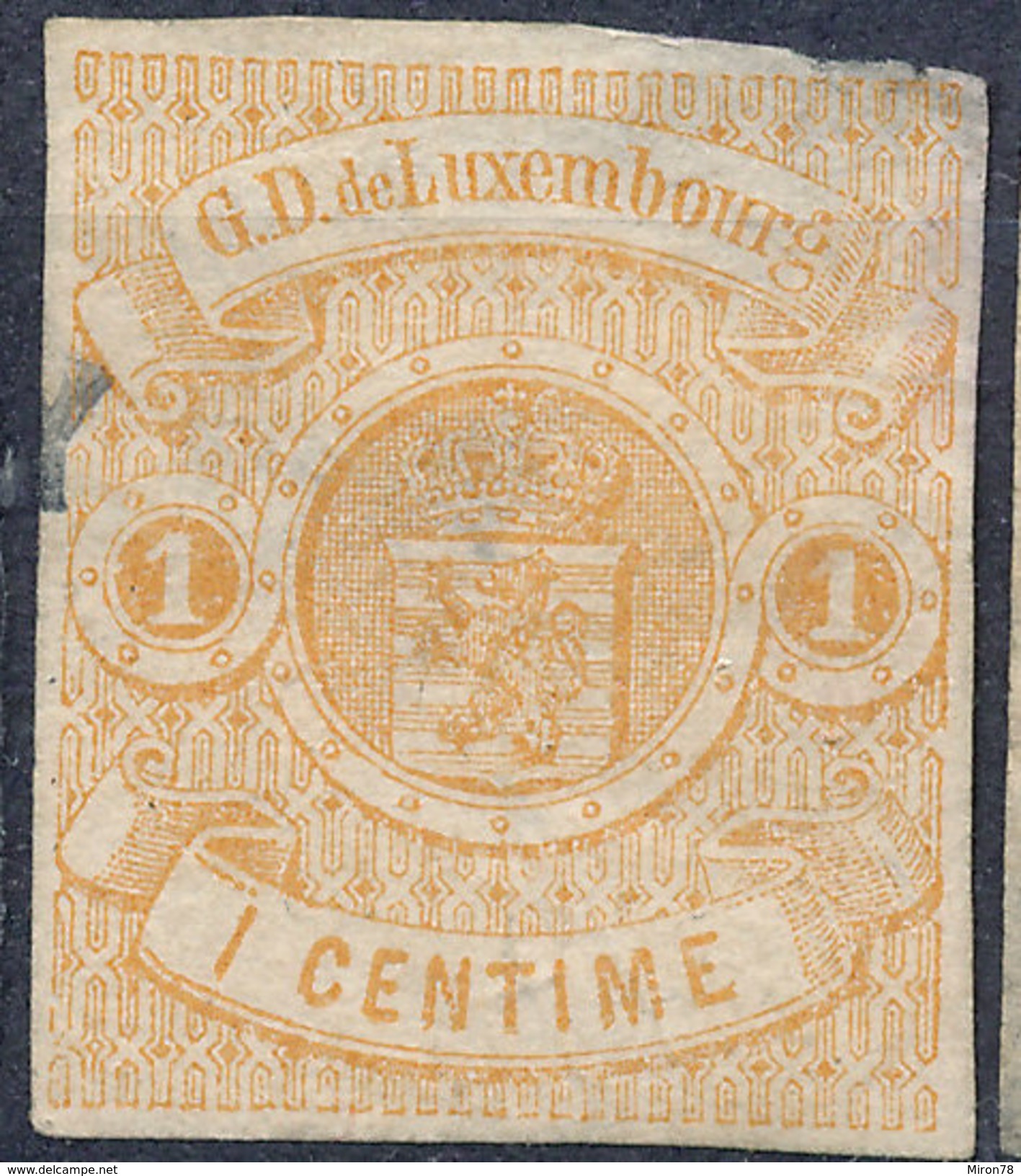 Stamp  Luxembourg 1859 1c Used Lot#33 - 1852 Guillaume III