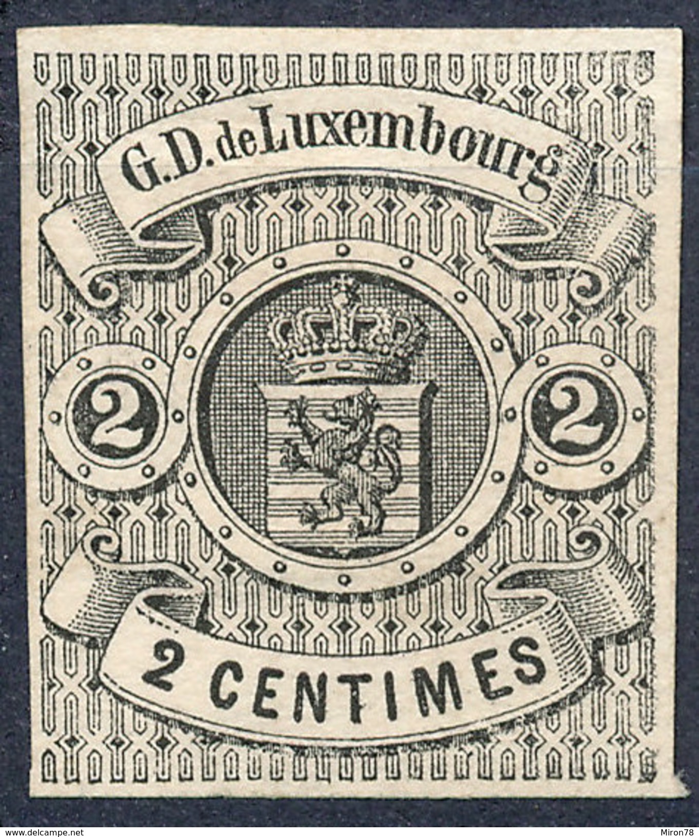 Stamp  Luxembourg 1859 2c Mint Lot#36 - 1852 Willem III