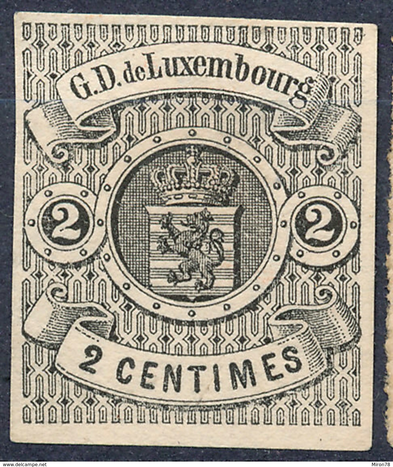 Stamp  Luxembourg 1859 2c Mint Lot#37 - 1852 Guglielmo III