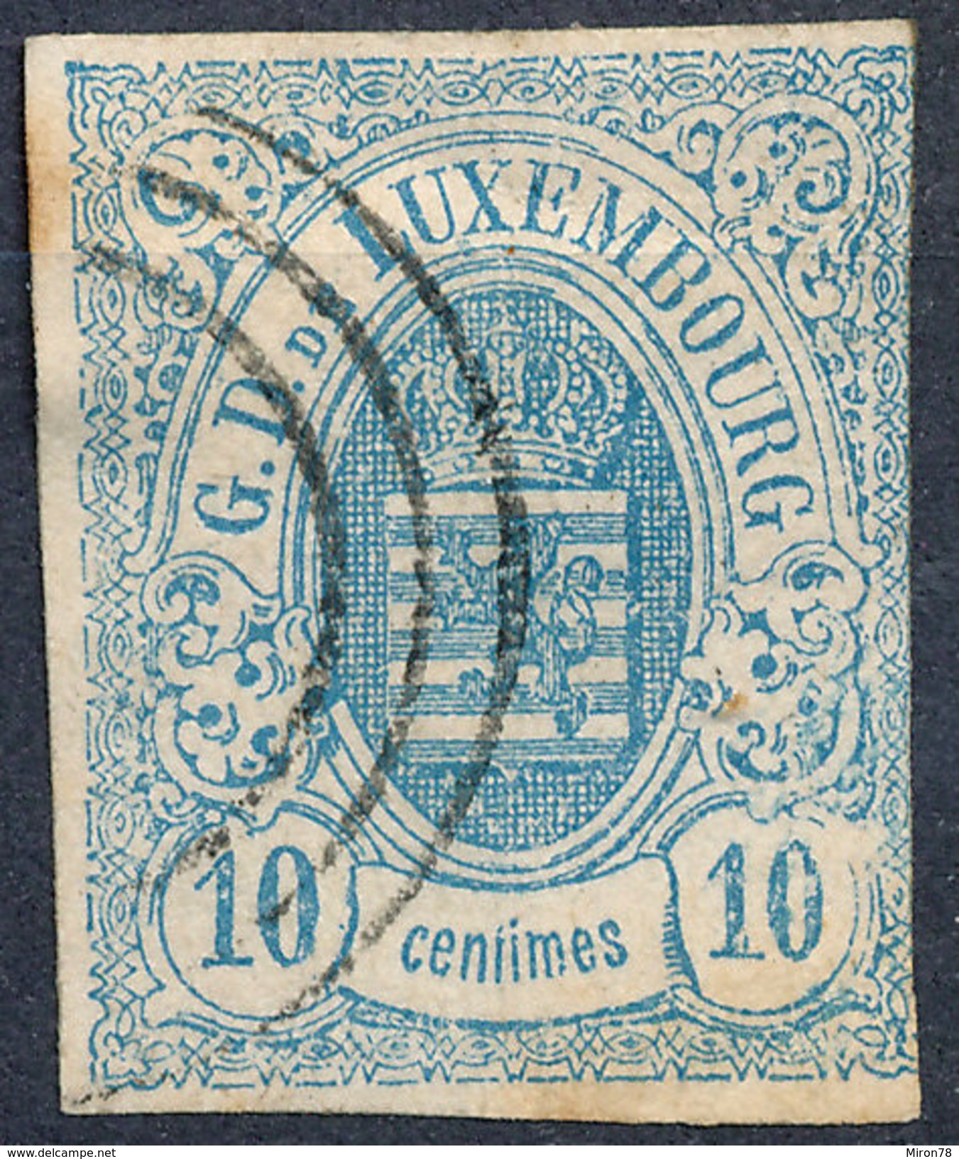 Stamp  Luxembourg 1859 10c Mint Lot#62 - 1859-1880 Wappen & Heraldik