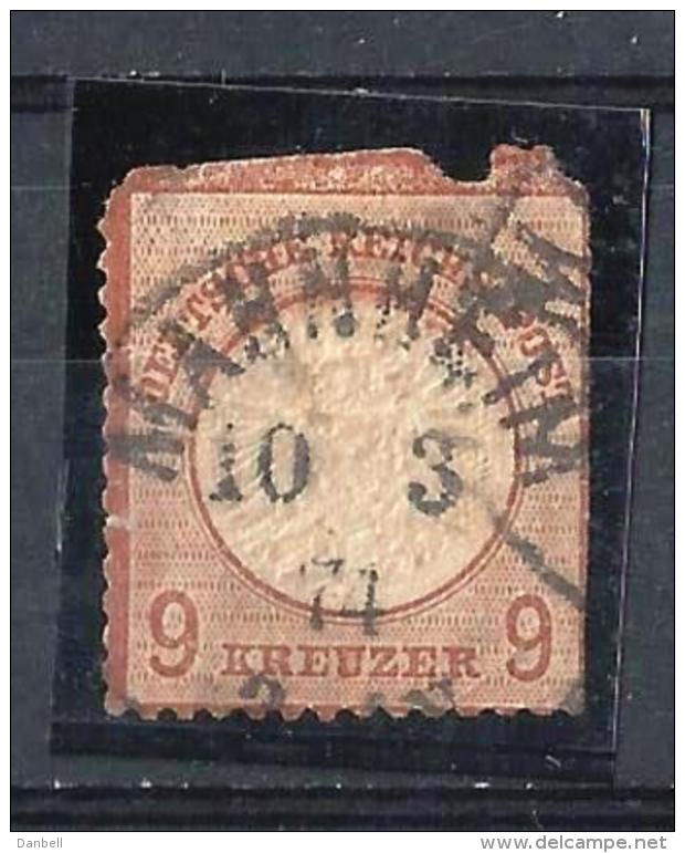 REICH51) 1872 - AQUILA Scudo Grande -Unif 24 USED - Usati