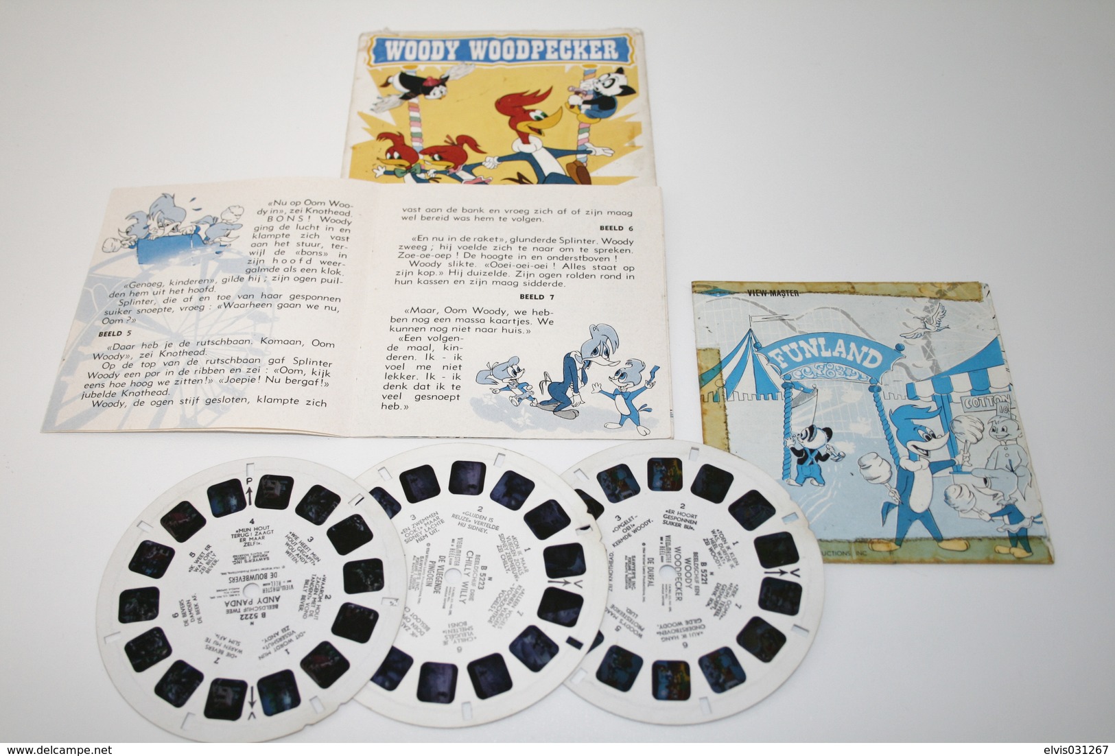 VIEW-MASTER Vintage Reels : Sawyers - Woody Woodpecker - Original 1960 - Reels - Viewmaster - Stereoviewer - Stereoscoopen