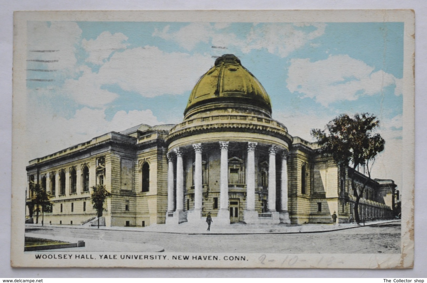 CARTOLINA  " NEW HAVEN, CONNECTICUT - WOOLSEY HALL, YALE UNIVERSITY " VIAGGIATA 1919 - New Haven