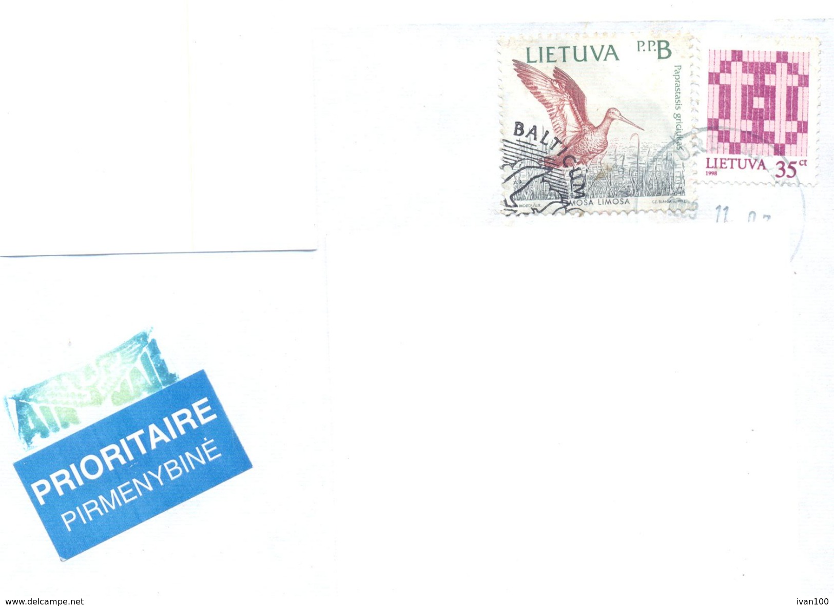 1999. Lithuania, The Letter Sent By Ordinary Post To Moldova - Lithuania