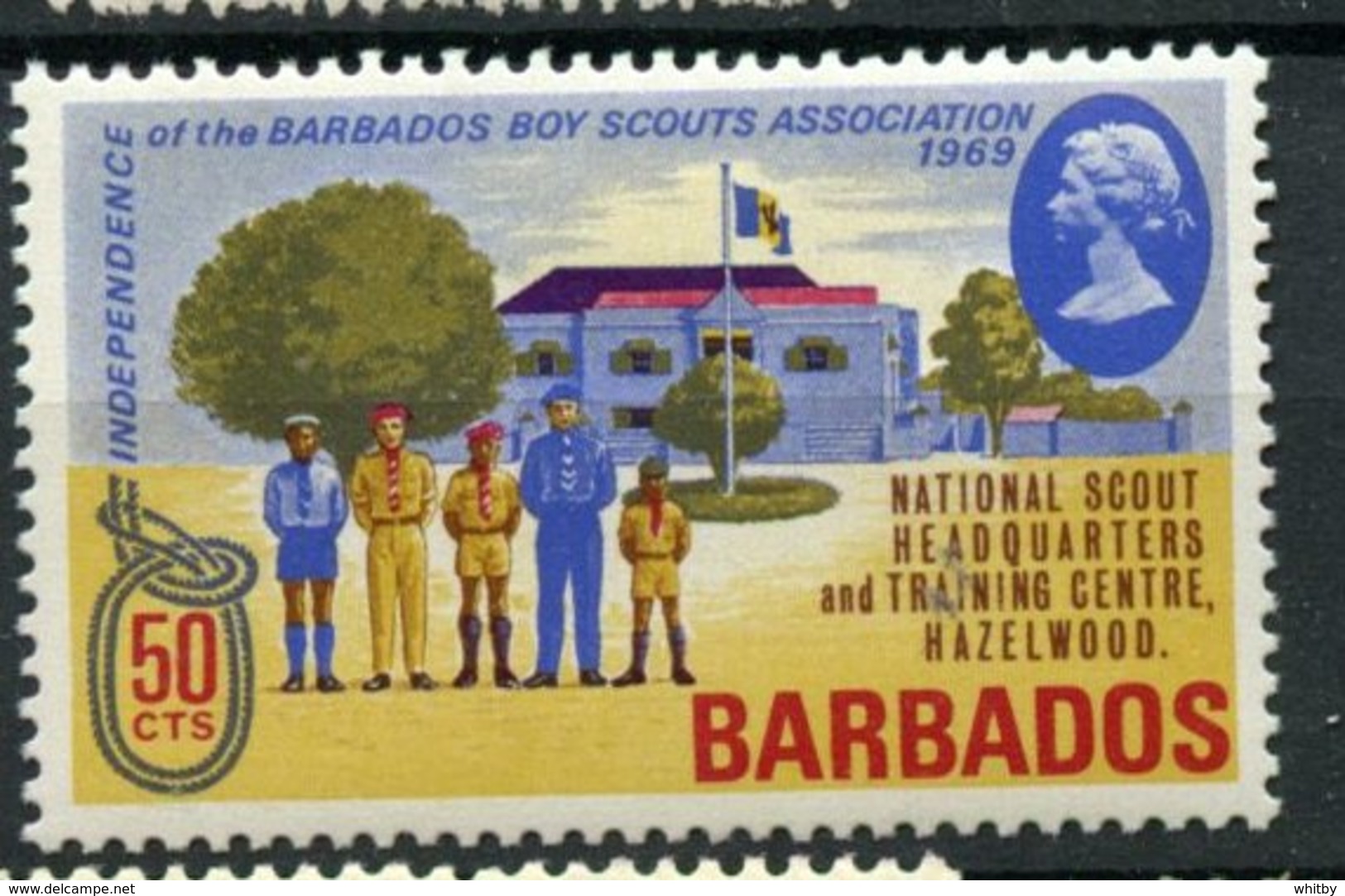 Barbados 1969  50 Cent Scouting Issue #328  MH - Barbados (1966-...)