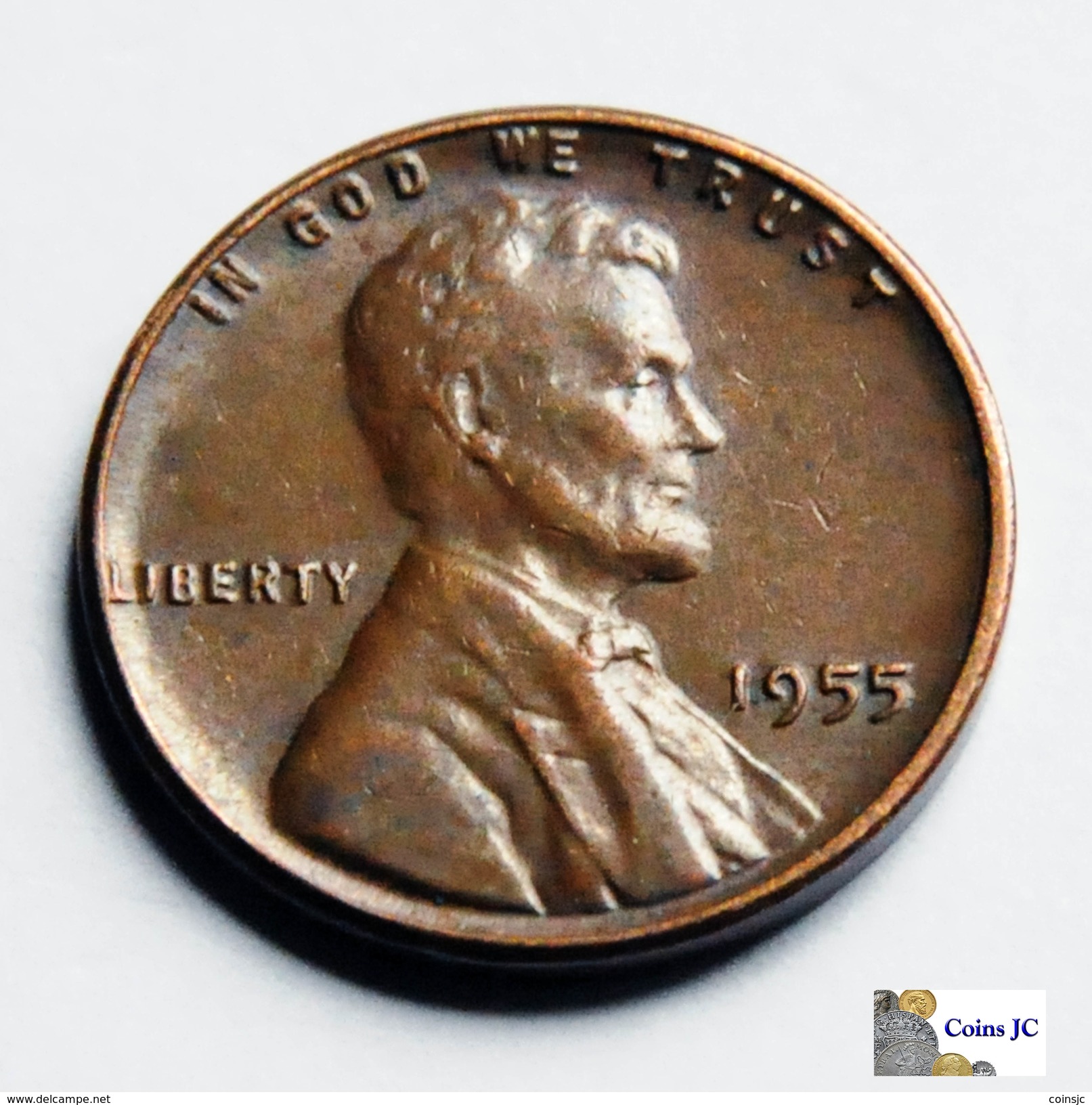 US - 1 Cent - Lincoln - 1955 - 1909-1958: Lincoln, Wheat Ears Reverse