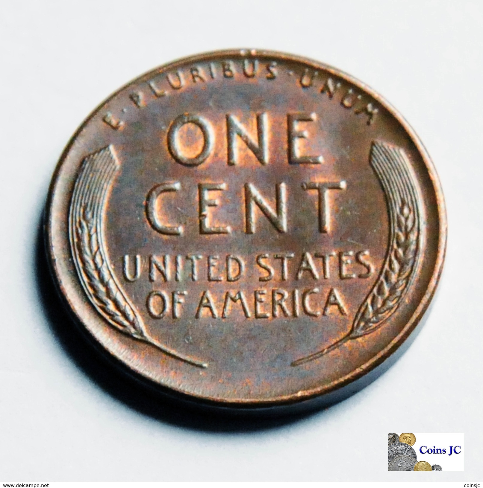 US - 1 Cent - Lincoln - 1957 - 1909-1958: Lincoln, Wheat Ears Reverse