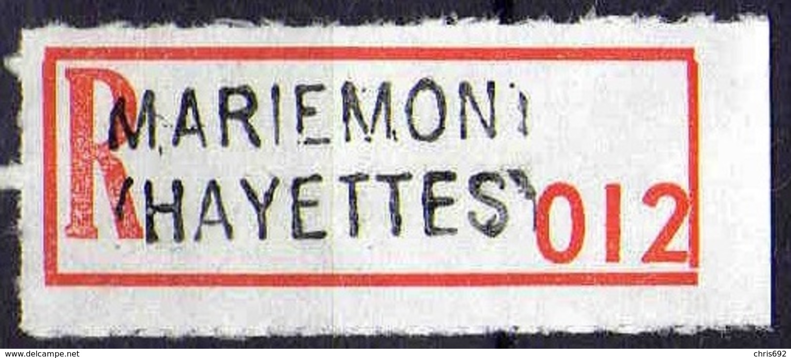 Vignette Recommandé Mariemont Hayettes - Post Office Leaflets