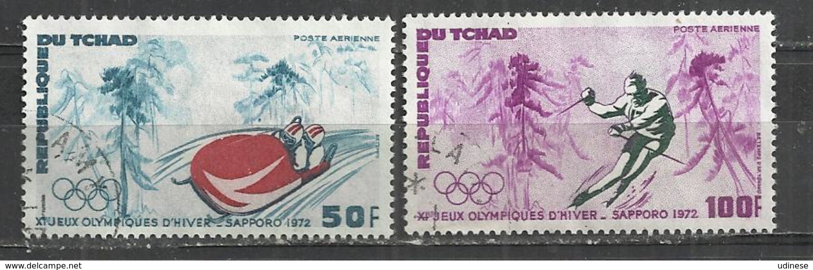 CHAD 1972 - WINTER OLYMPIC GAMES - CPL. SET - USED OBLITERE GESTEMPELT USADO - Winter 1972: Sapporo