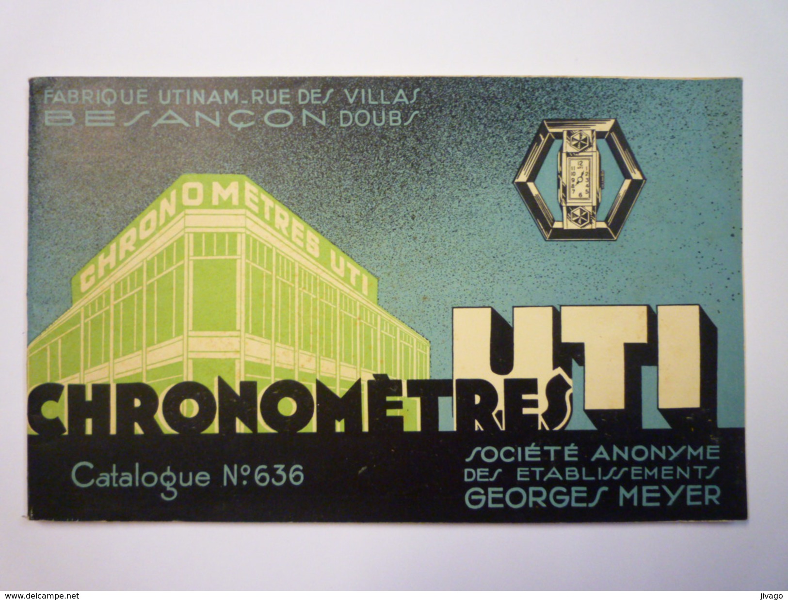 CATALOGUE  PUB  CHRONOMETRES  "UTI"  Besançon  (48 Pages  -  Format 22 X 13,5cm)   - Other & Unclassified