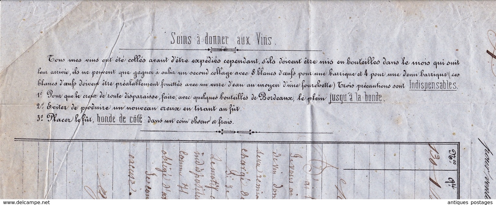 Lettre 1859 THOUMIN Vin Eau De Vie Rhum Anisette La Bastide De Bordeaux Gironde Cénon La Bastide - 1849-1876: Période Classique