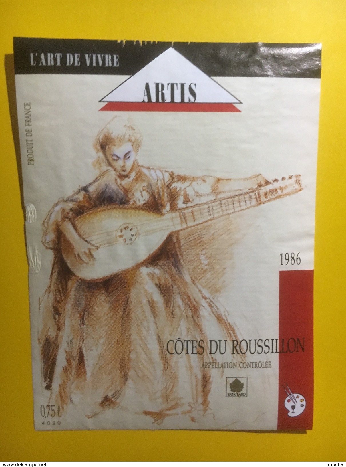 3770 - Artis L'Art De Vivre Mandoline Côtes Du Roussillon 1986 - Musik