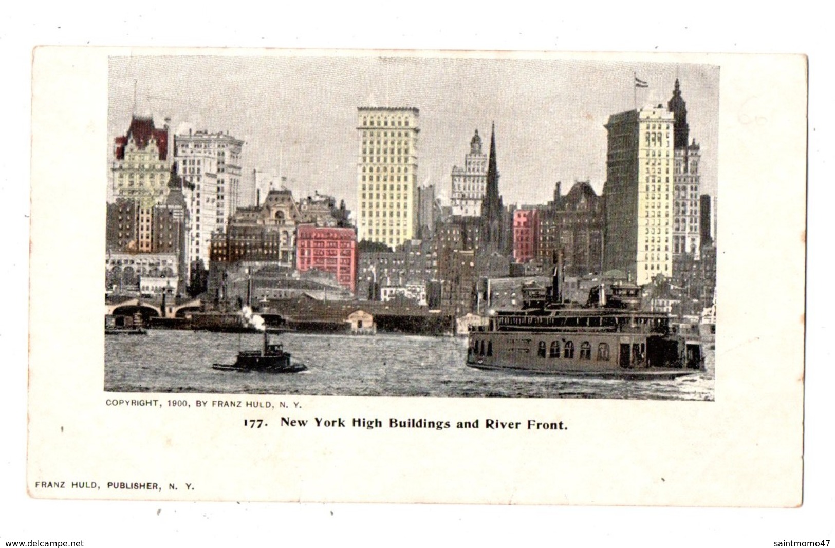 ETATS-UNIS . NEW YORK HIGH BUILDINGS AND RIVER FRONT - Réf. N°341 - - Autres & Non Classés