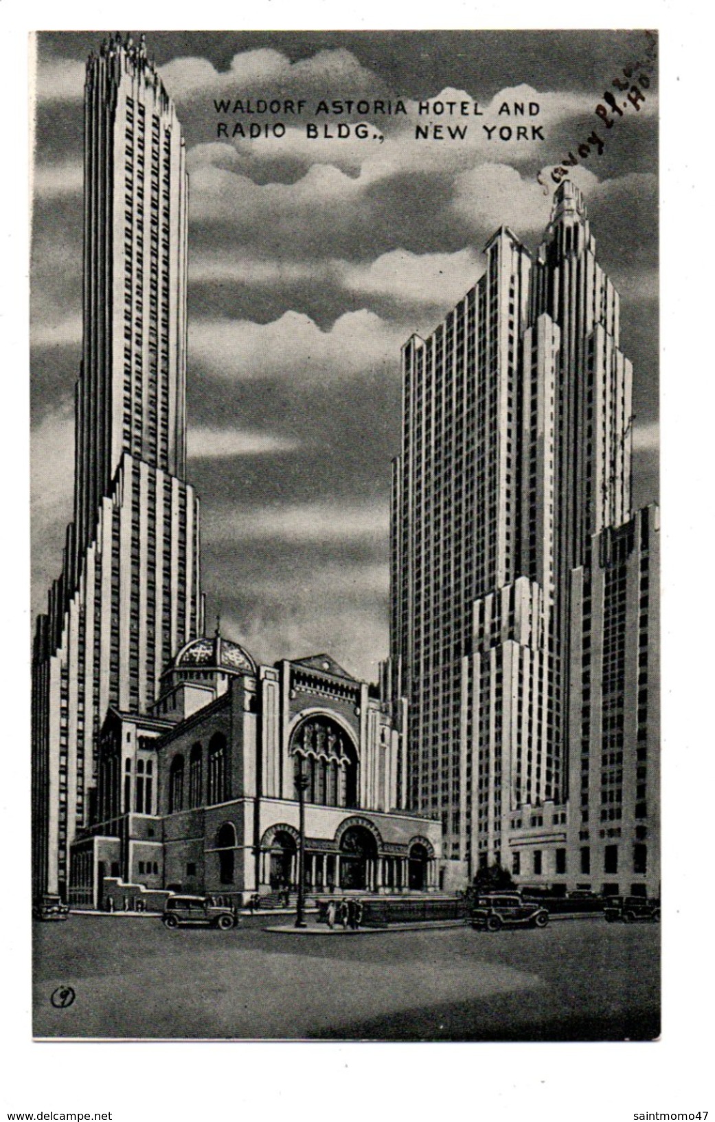 ETATS-UNIS . NEW YORK . WALDORF ASTORIA HOTEL AND RADIO BLDG. - Réf. N°343 - - Autres & Non Classés