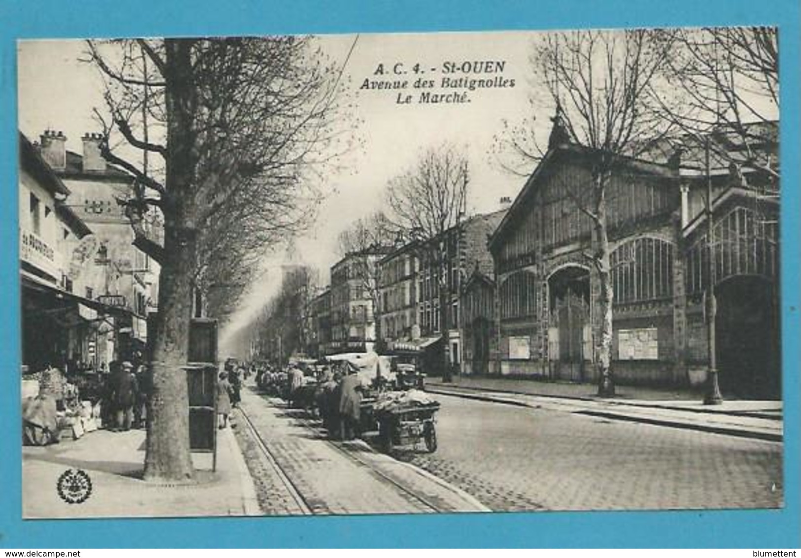 CPA A.C.4 - Métier Marchands Ambulants Le Marché Avenue Des Batignolles SAINT-OUEN 93 - Saint Ouen