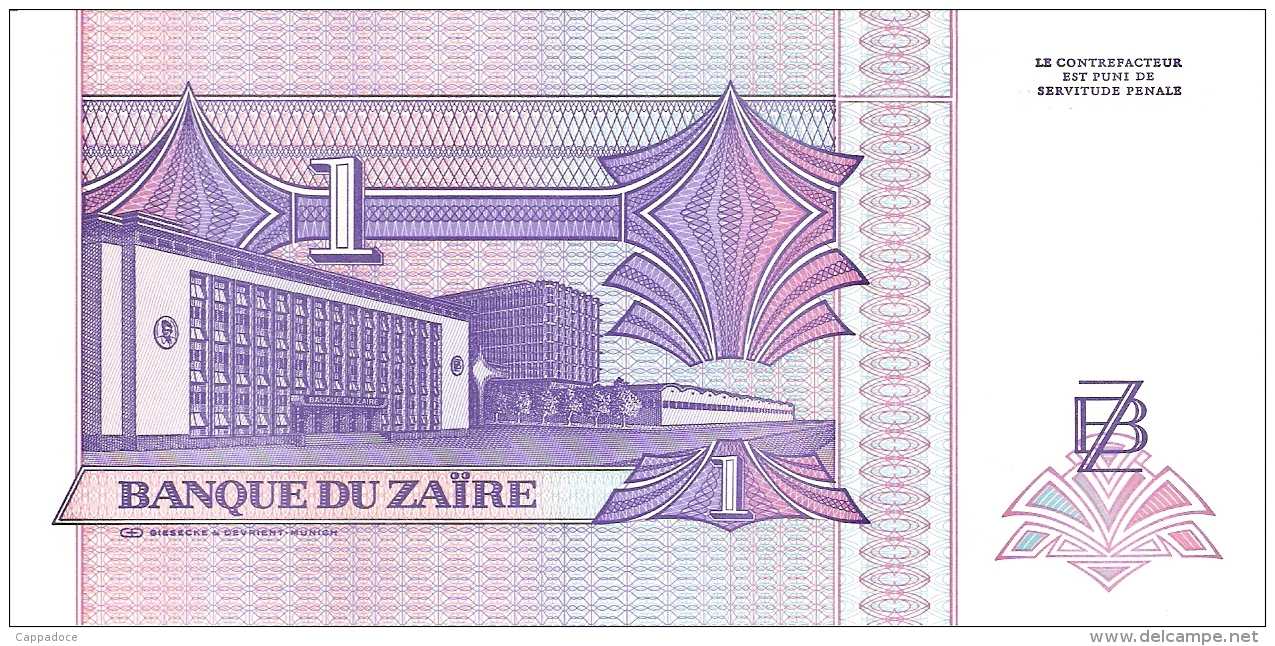 ZAIRE   1 Nouveau Zaire   24/06/1993   Sign.9   G&D   P. 52a   UNC - Zaire