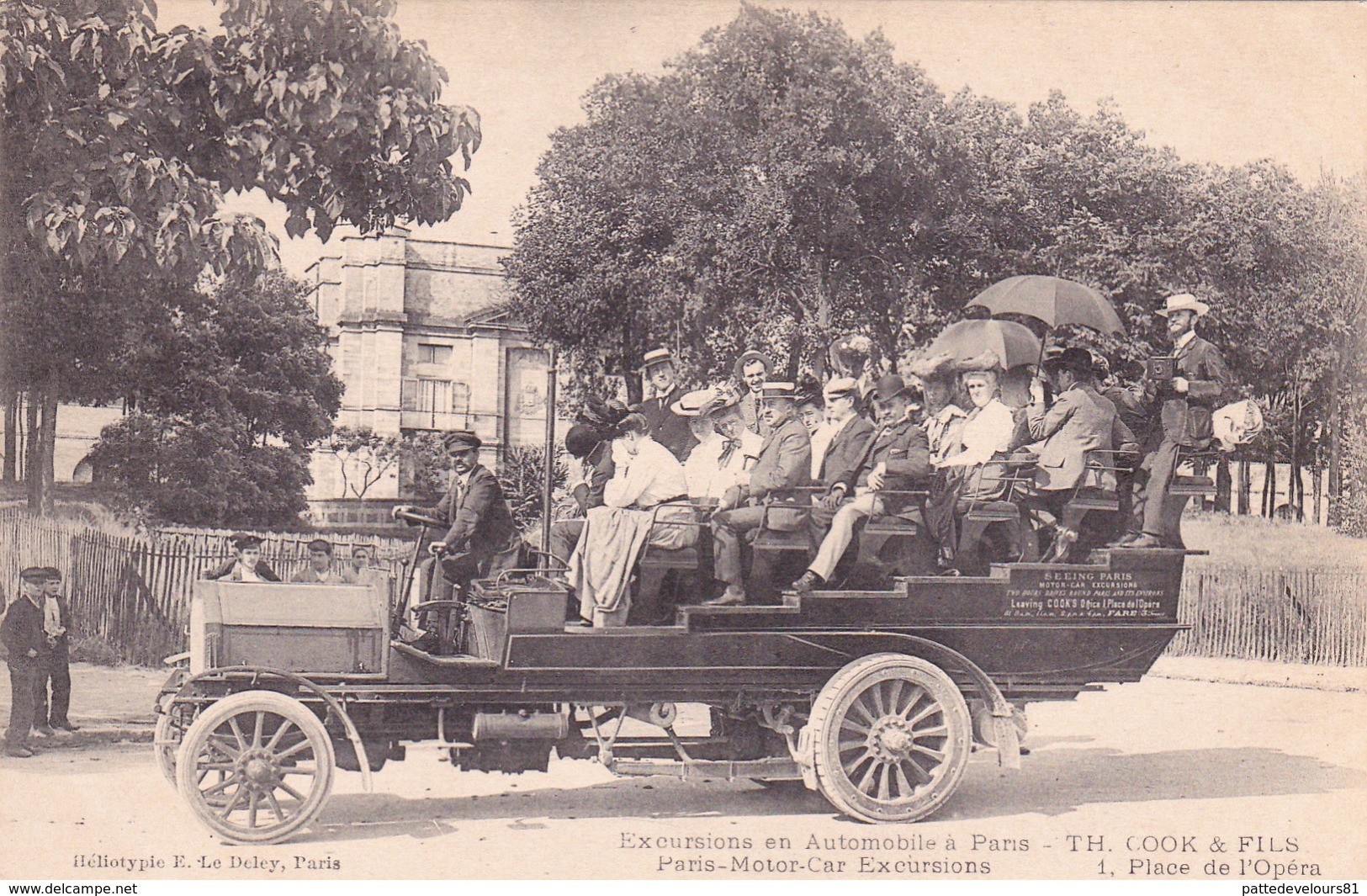 CPA (75) PAris-Moto-Car Excursions TH. COOK & FILS ExcursusionS En Automobile Place De L' Opéra (autre Plan) - Other & Unclassified